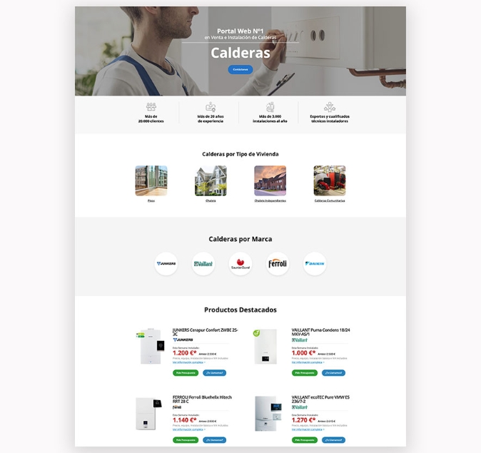 Catalogo y Categorías de los productos Euroair