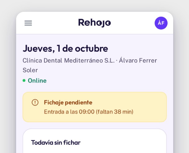 Galería Imagen Rehojo App de Registro Horario 1