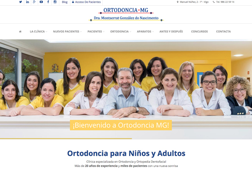 Diseño de Página Web Ortodoncia MG en Vigo