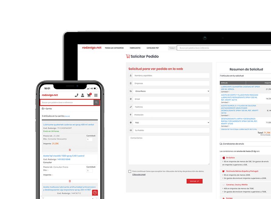 Carrito de compras a medida